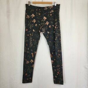 Society 6 Floral Insect Yoga Pants Leggings size XL 14-16 Blue Pink Cottagecore